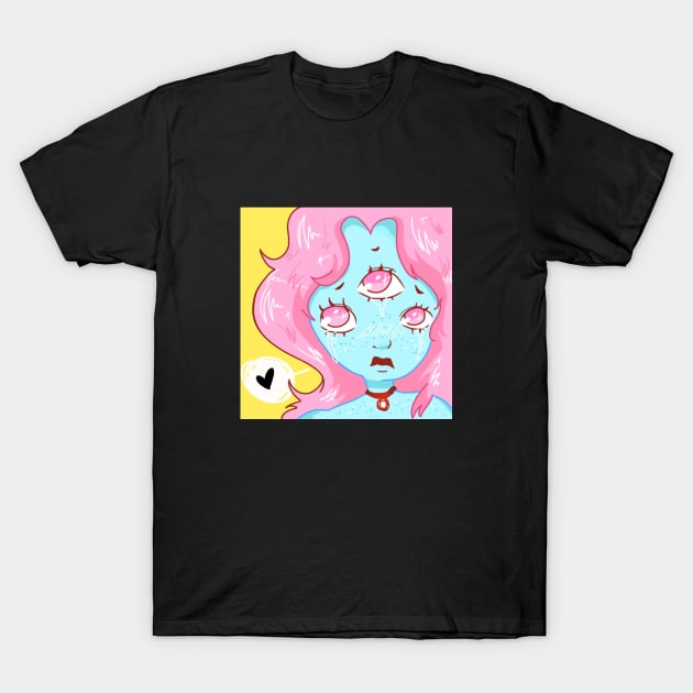 Alien kawaii girl by mamitheartist T-Shirt by MamiTheArtist